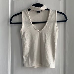 Choker neck tank top